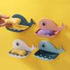 Cartoon Whale Soap Box: Punch-Free Double-Layer Draining Rack for Bathroom Storage