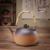 Clay Teapot with Lid and Handle for Electric or Charcoal Stove