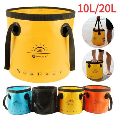 10/20L Portable Folding Bucket Waterproof Outdoor Travel Camping Water Storage Bag Fishing Collapsible Bucket Folding Foot Basin