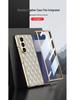 Samsung ZFold7 Luxury Diamond Lattice Leather Case with Integrated Screen Protector
