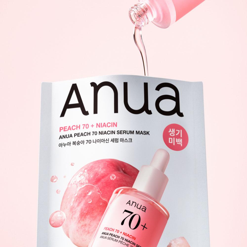 Anua Peach Serum Sheet Mask Set (5+1pcs) – Hydrating & Refreshing Facial Mask
