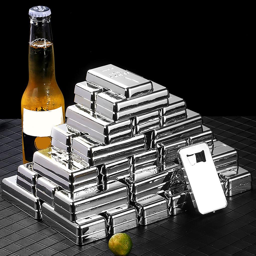 Magnetic Gold Bar Bottle Opener Realistic Gold Brick Style Beer Opener Decorative Metal Bar Tool for Home Bar Kitchen Use