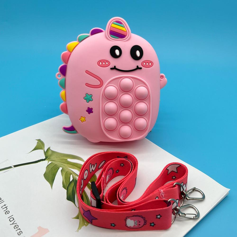 Dinosaur Coin Purse With Silicone Material Durable For Children Daily Use