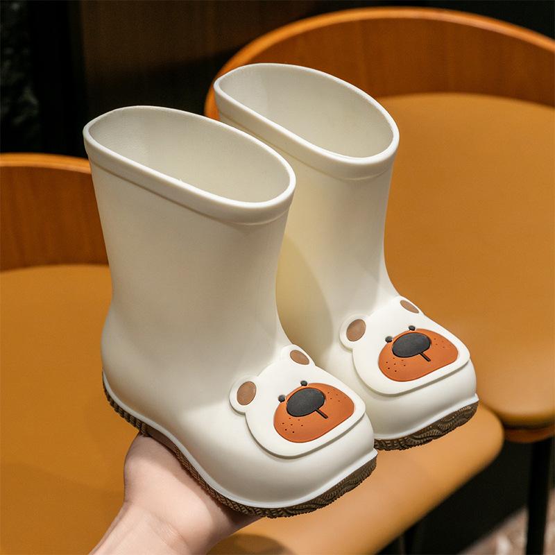 Gummistiefel für Jungen mit Cartoon-Motiven, wasserdicht, mittelhoch, Wasserschuhe für Mädchen