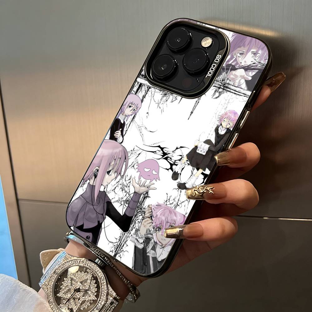 

Anime-S-Soul -E-Eater For iPhone 17 16 15 14 13 12 11 Pro Max XS 17 Air Silicone Colored Silver Bumper Cover iPhone16Pro