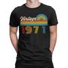 55th Birthday Retro Vintage 1971 T Shirts for Unisex Unisex 100 Cotton Casual TShirts Round Neck Tees Clothing Plus Size