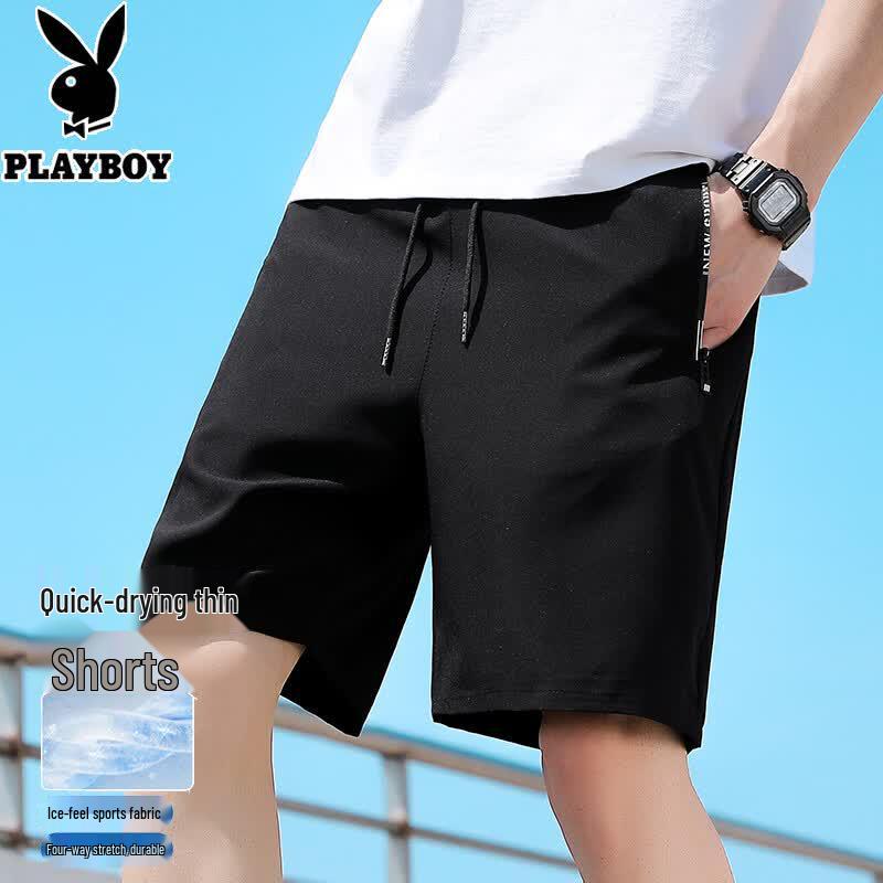 PLAYBOY Men s Ice Silk Quick-Dry Sports Shorts XXL