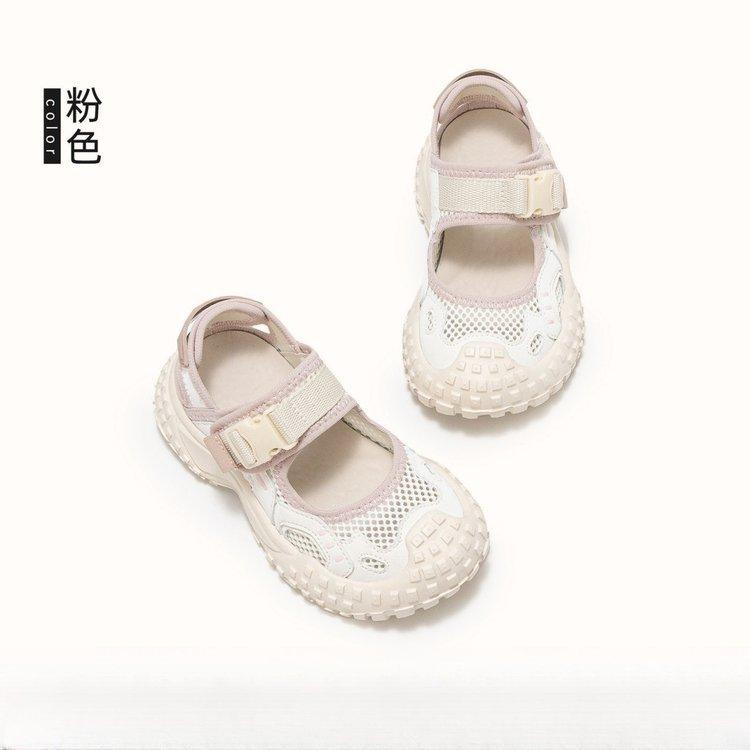 

Girls sports sandals 2025 new summer children s shoes bag head shoes older children s creek shoes soft sole lightweight mesh shoes 37 розовый