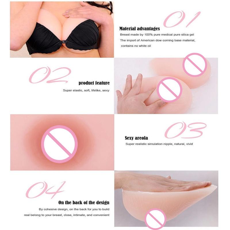 Realistic Fake Boobs Tits Crossdresser Boobs Self Adhesive Silicone Breast Forms Crossdresser Shemale Transgender Drag Queen Bullet
