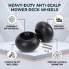 Black Lawn Mower Deck Wheels Durable Deck Support Wheels Tidy Bolt On Kit  Grass Cutting Support