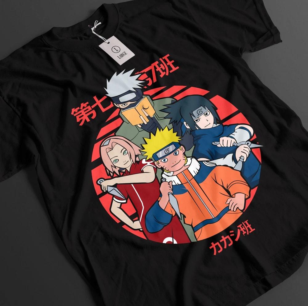 Naruto Shirt Sasuke TShirt Kakashi Team Tshirt Sakura Top Anime Unisex Tee S