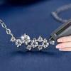 D Color All Moissanite Necklace For Women S925 Sterling Silver with White Gold Plated Diamond Wedding Party Fine Jewelry