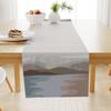 30x180cm Landscape Printed Linen Table Flag Dining Cabinet Coffee Tablecloth Heat-Resistant Anti Slip Dust-proof Tables Towel