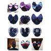 Nurse Stewardess Hair Accessories Bowknot Stripe Net Bun Hair Cover Women Barrette Net Bun Crochet Net Bun Snood