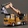 Steel Power Large Alloy Crane Toy - Children's Engineering Vehicle Crane & Mixer Truck Set