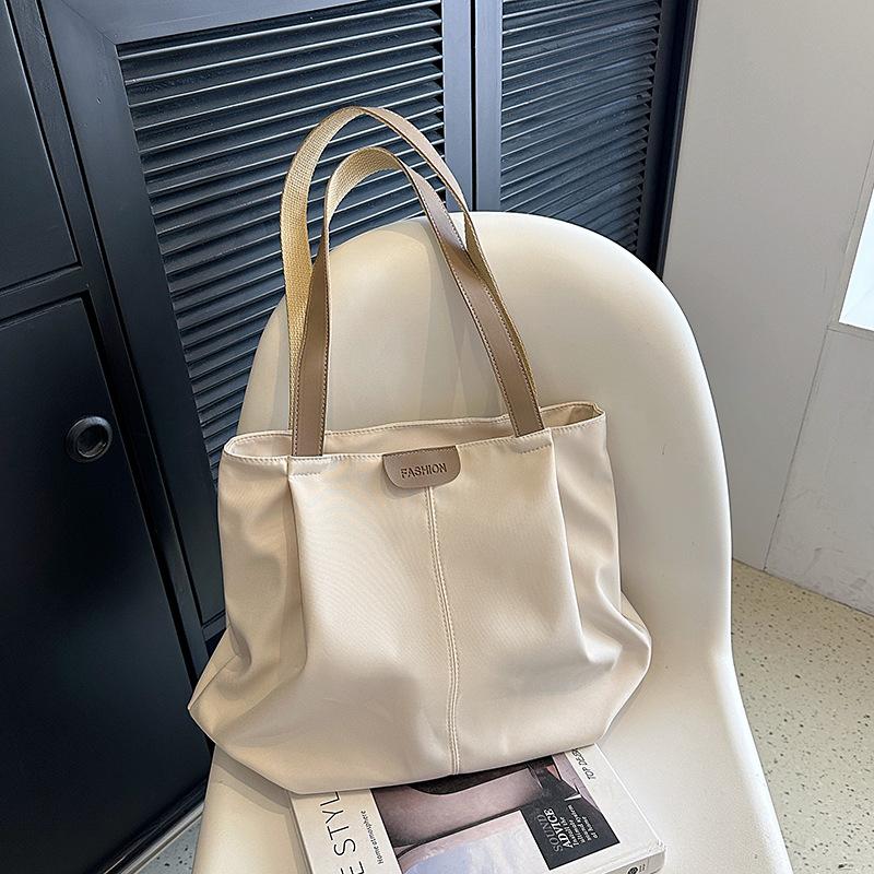 2025 Autumn New Canvas Lazy Wind Tote Bag Polyester Durable Work Large Capacity Armpit Bag Women