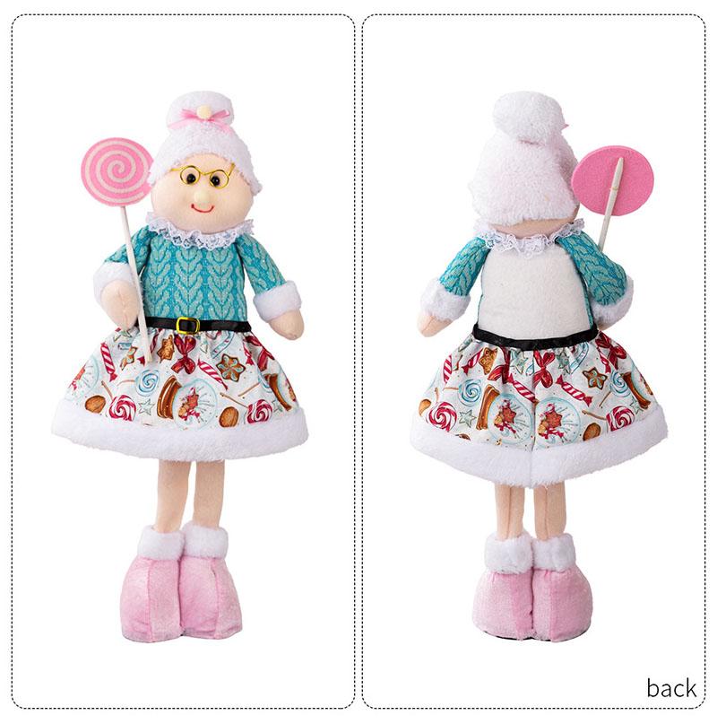 Snowman Elk Old Man Pink Telescopic Doll Children Xmas Gift Christmas Tree Decoration Home Wedding Party Supplies Plush Ornament