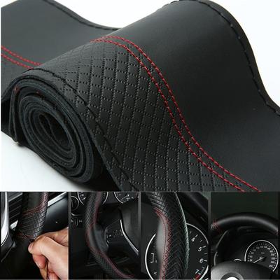 2020 Car Accessories Steering Wheel Braid Case Car Wheel Cover Steering Wheel Cover Leather Braiding For Steering Wheel 38