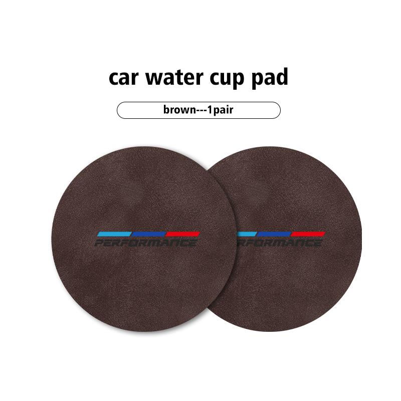 

2pcs Suede Car Coaster Water Cup Drink Holder Anti-Slip Pad For BMW X1 X3 X4 X5 X7 G20 G38 F20 F39 F48 E46 E60 E36 E39