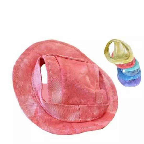 Adjustable Cat & Dog Summer Sun Visor with Ear Holes - Pet Hat for Walking & Photos