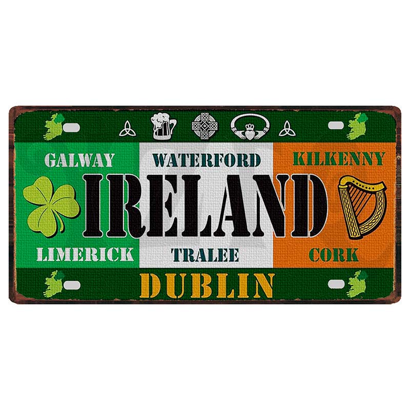 YZFQ Mexico Spain Metal Tin Sign Colombia USA Poster For Wall Restaurant Bar Home Decor 30X15CM Customizable DC-1512A