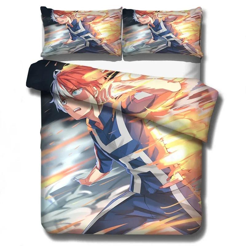 Nuovo Set Biancheria da Letto My Hero Academia Copripiumini Federe Cartone Animato Anime Piumone Set Biancheria da Letto Biancheria da Letto (NESSUN Foglio) Attrezzo