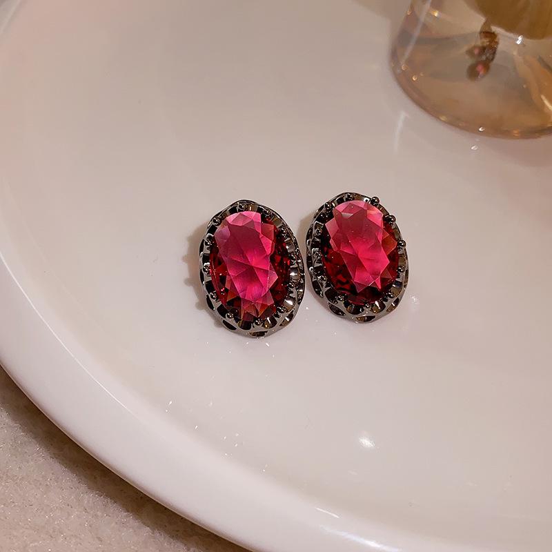 

Праздничные красные серьги-кисточки из серебряной иглы - Ретро нишевые высококлассные серьги-гвоздики для Нового года