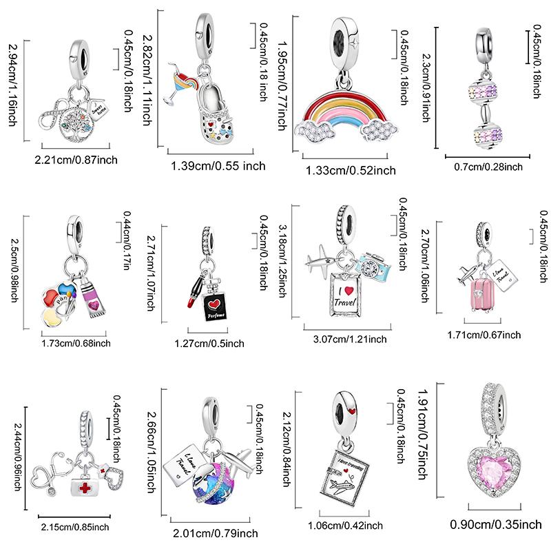 Copper Daily Travel Life Charms Beads Fit Diy Bracelet Necklace Making Gift Of High Quality Fine Jewelry For Womens