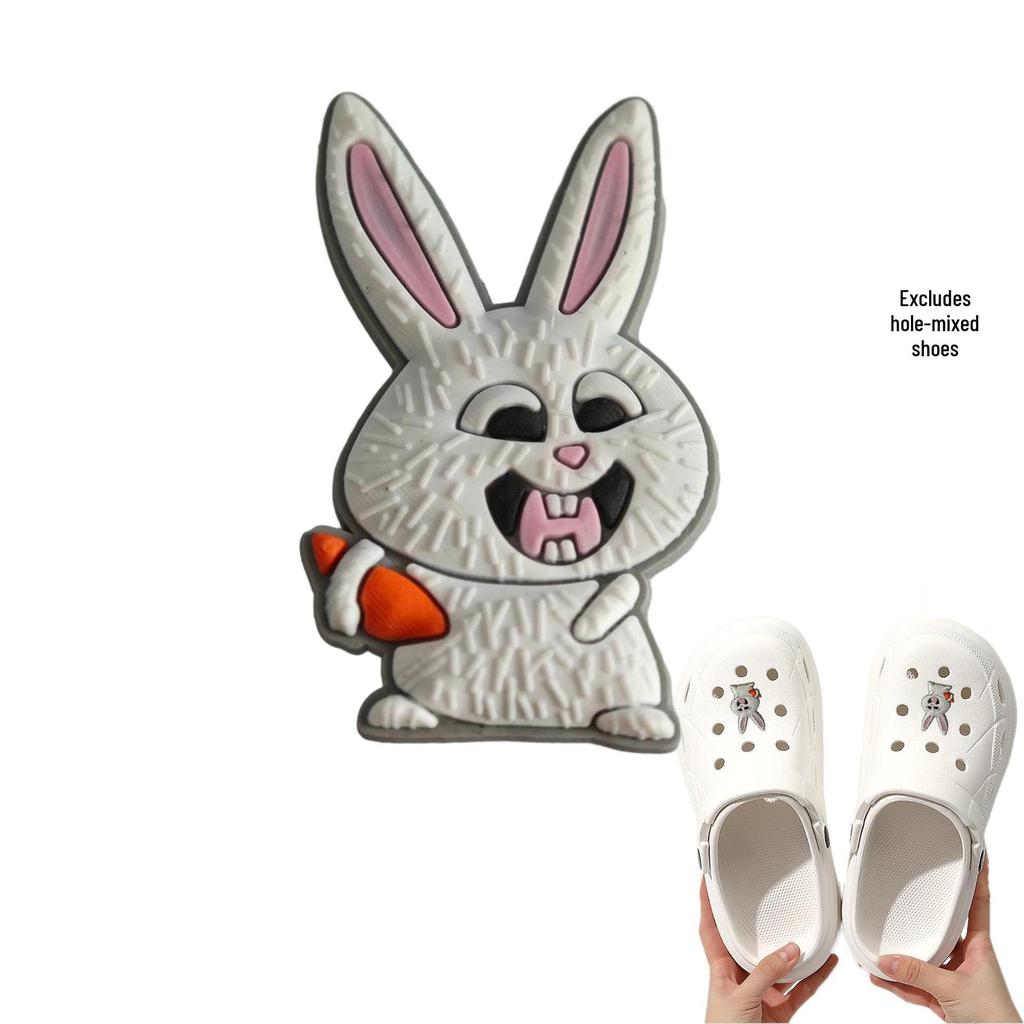 Rabbit Shoe Accessories: Cartoon PVC Charms for DIY Hole Shoes
