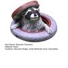 Raccoon Ornament Under Manhole Cover Garden Miniature Resin Imitation Animal
