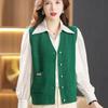 Korean Women's Short Jacket  Vest Fashion Outerwear Knitted Cardigan Loose Sweater Vest