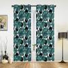 Modern Window Curtains for Living Room Tropical Summer Leaves Green Curtains for Child Bedroom Kitchen Decor Blinds Drapes