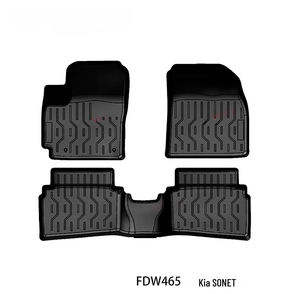 All-Weather 3D TPE Waterproof Floor Mats for Kia Sonet 2023-2024+
