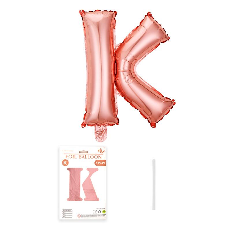 Independent Paper Card Packaging 16-Inch English Letter Aluminum Film Balloon Birthday Party Decoration Arrangement Aluminum Foil Balloon