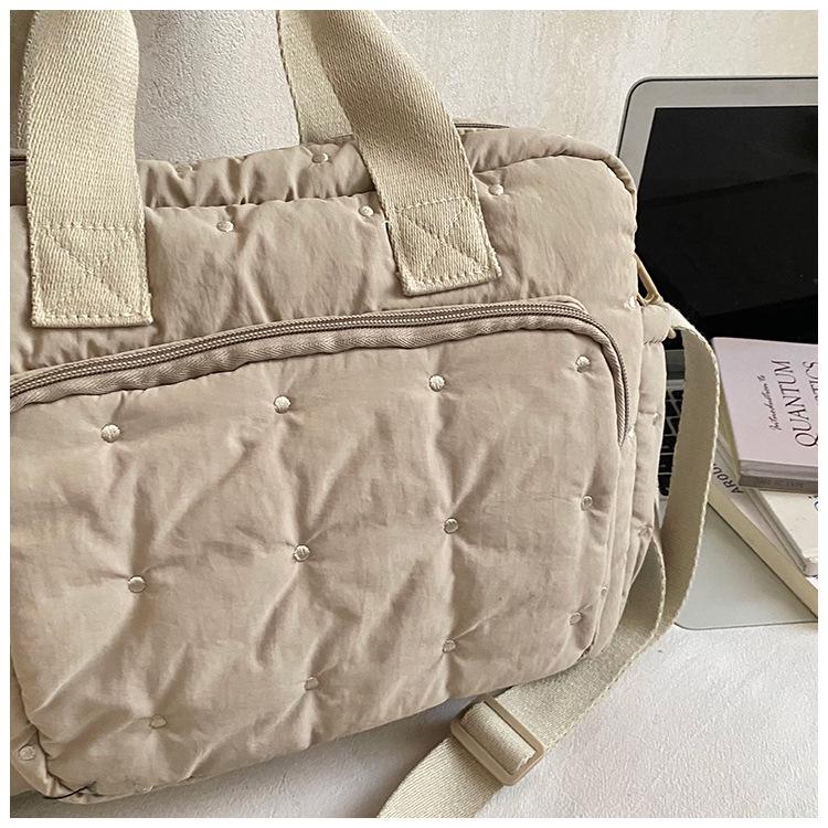 High-End Cotton Mummy Bag: Large Capacity Women's Handheld Shoulder & Crossbody Bag