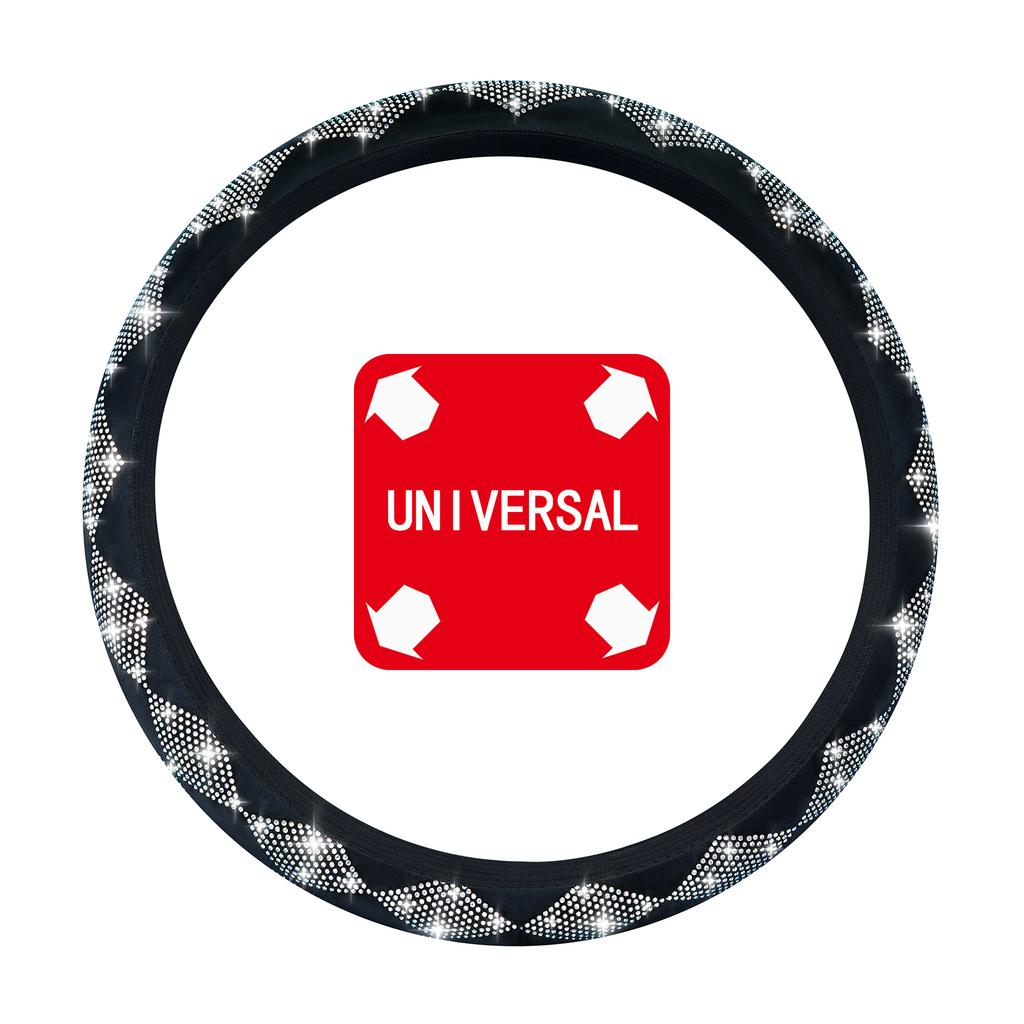 Car Diamond Steering Wheel Cover Non-Slip Decorative Accessories Without Inner Ring - Premium Quality