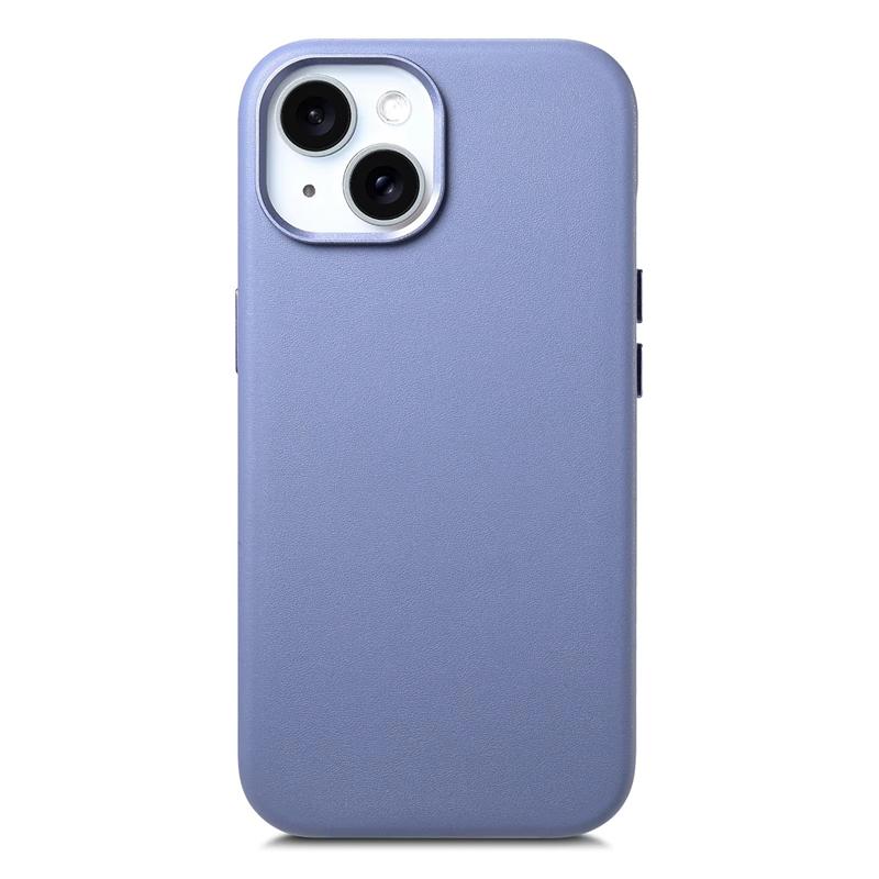 

Business Sle for Macsafe Leather Case for IPhone 17 Pro Max Air 16 E 15 14 13 Pro Plus Strong Magnetic Wireless Charging Cover iPhone Air світло-фіолетового кольору