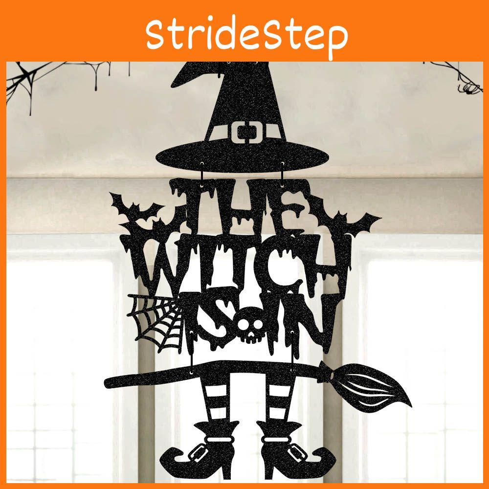 Witch And Bat Theme Halloween Door Hanging Decorations For Festive Party Ghost