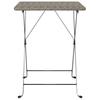 Folding Bistro Table Grey 55 X 54 X 71 Cm Poly Rattan