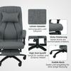 Massage Office Chair, USB Interface, Swivel Casters, Dark Grey