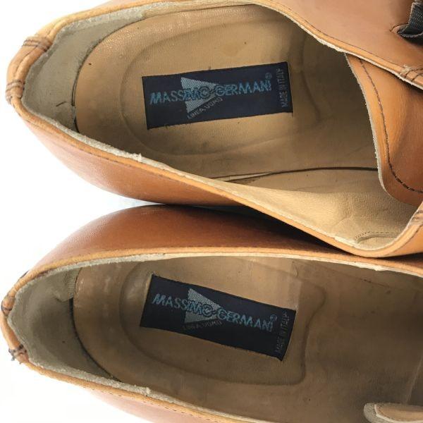 Hergestellt in Italien Massimo Germani Leder McKay-Methode Monk Strap U-Tip Moc Braun Größe 46 27.5-28.0 Business-Kleiderschuhe(GEBRAUCHT)