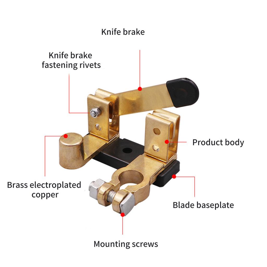 Batterietrennschalter Einfache Installation Mehrzweck-Isolator Stromabschaltung Verhindert Kriechströme Geeignet für Marine Auto ATV