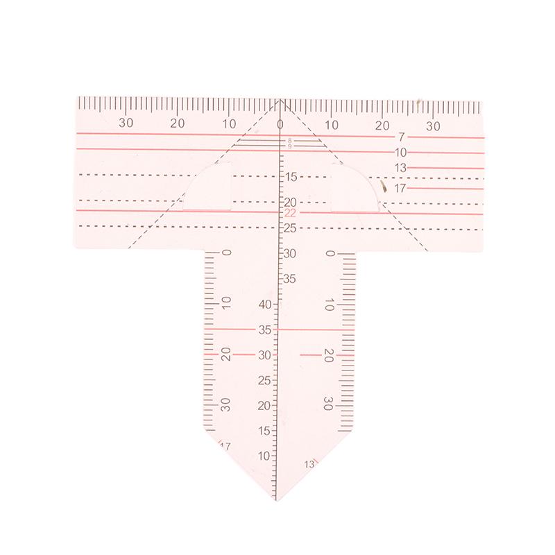 

Multifunctional T-Shaped With Holes Dental Ruler For Denture Drawing Symmetry Examination And Measurements 1Pcs