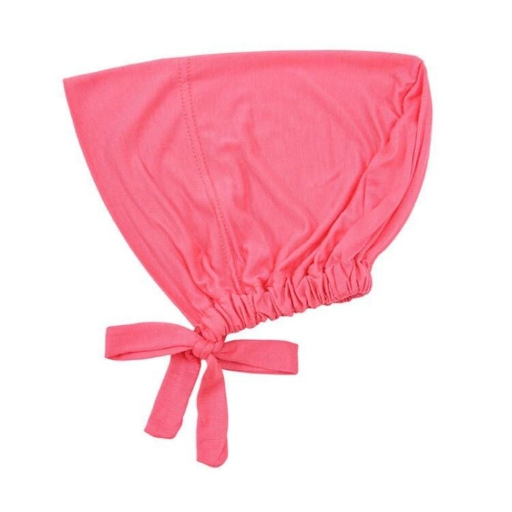 Elastic Drawstring Muslim Turban Hat Solid Color Hijab Caps Islamic Underscarf  Islamic Headwear