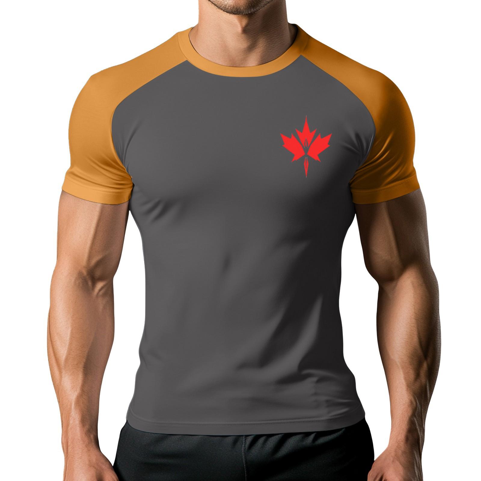 

Мужская модная спортивная футболка с коротким рукавом и принтом контрастного цвета XXXL