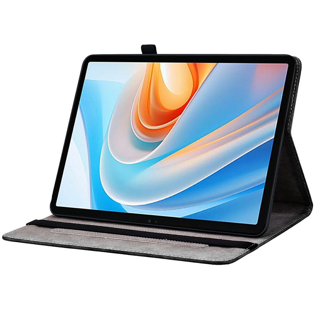 For itel Vistatab 30 Leather Case Pattern Printed Stand Tablet Cover with Card Slots