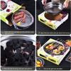 Outdoor Family Dinner Disposable Picnic Portable Barbecue Grill with Plate Clip and Oil Brush Barbecue Plate Without Charcoal