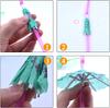 10-100pcs Tropical Umbrella Straws Mix Color Disposable Plastic Drinking Straw For Cocktail Juice Hawaii Beach Party Decoration