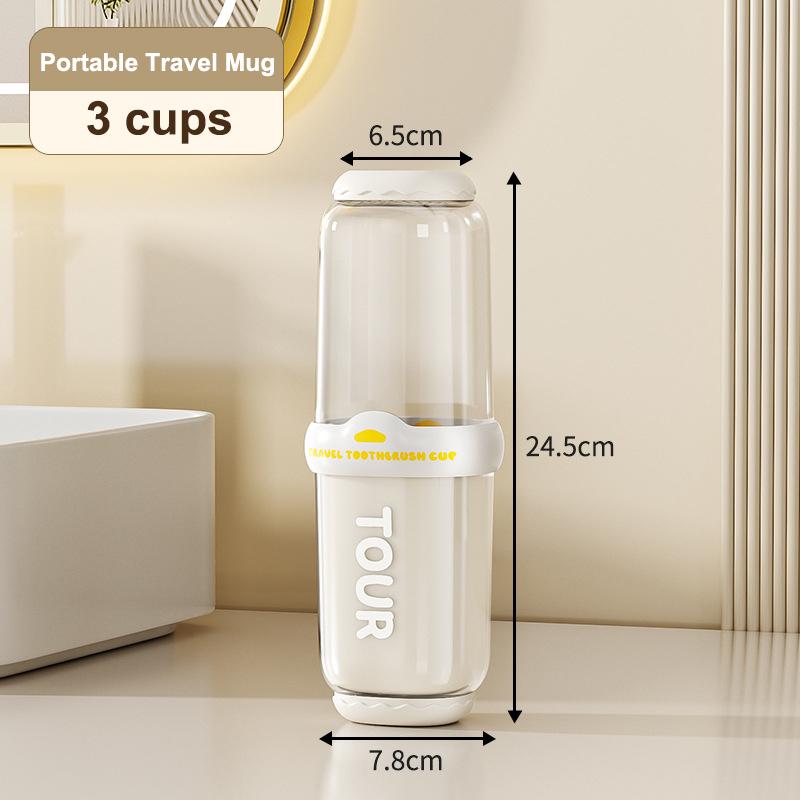 Toothbrush Storage Box Portable Mouthwash Cup Toothpaste Storage Box Toiletry Set Travel Supplies Portable Toothbrush Cup