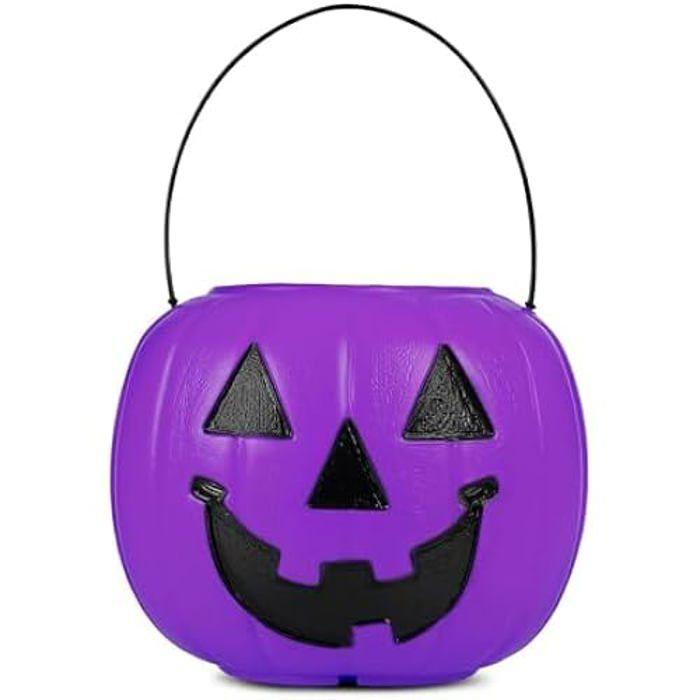 Accessoire de carnaval - MY OTHER ME - Panier Citrouille Violet - 21,6 x 21,6 x 30,5 cm - Enfant - Mixte violetto